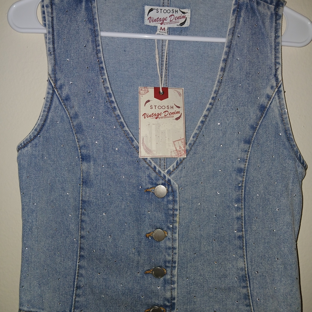 Stoosh Light Blue Denim Vest